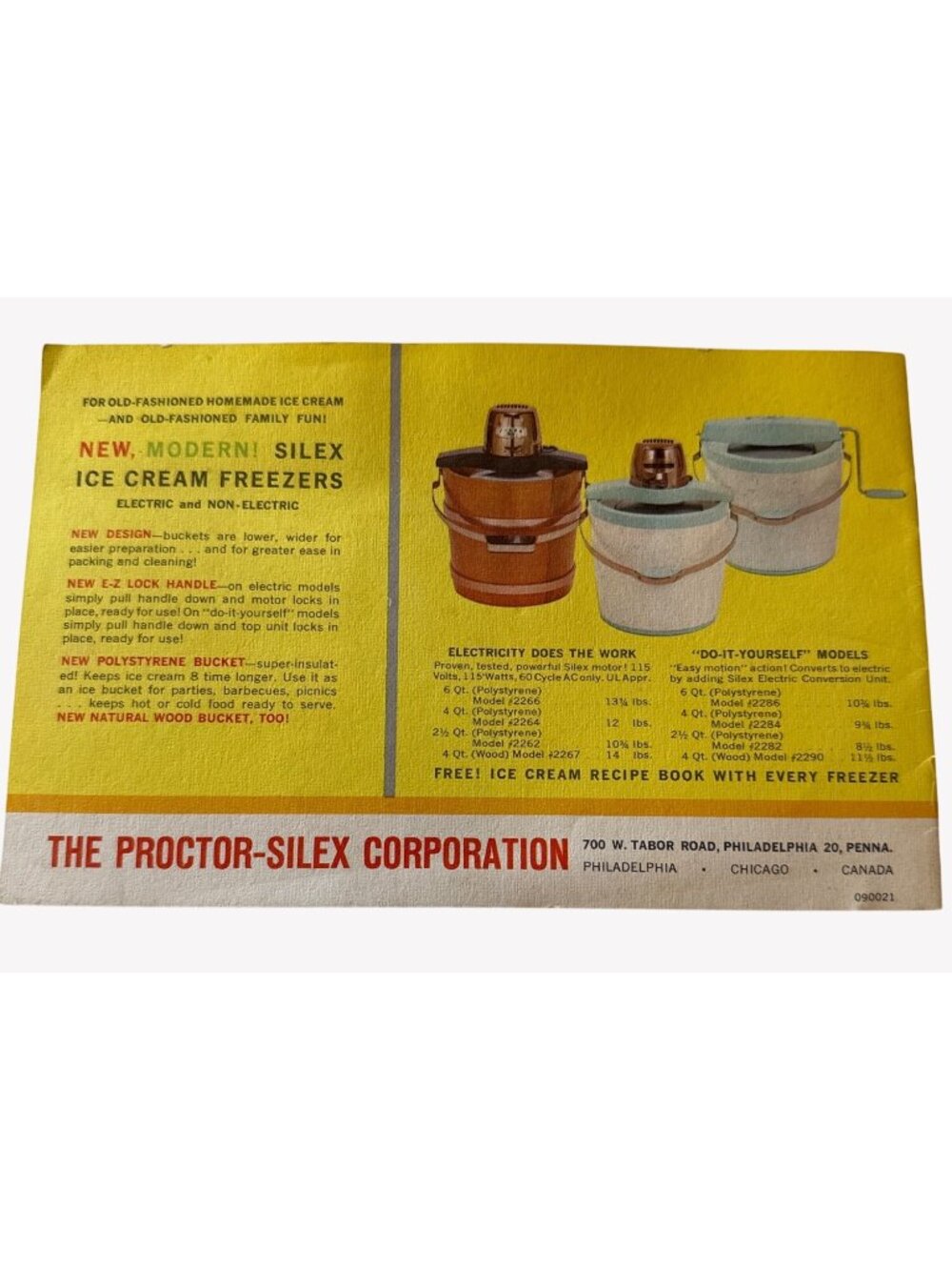 Vintage Silex Ice Cream Recipe Booklet 1950s With Instructions & Illustrations - Picture 2 of 5